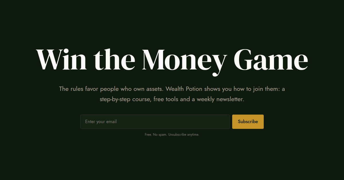 Wealth Potion — Build Wealth Like It's a Quest